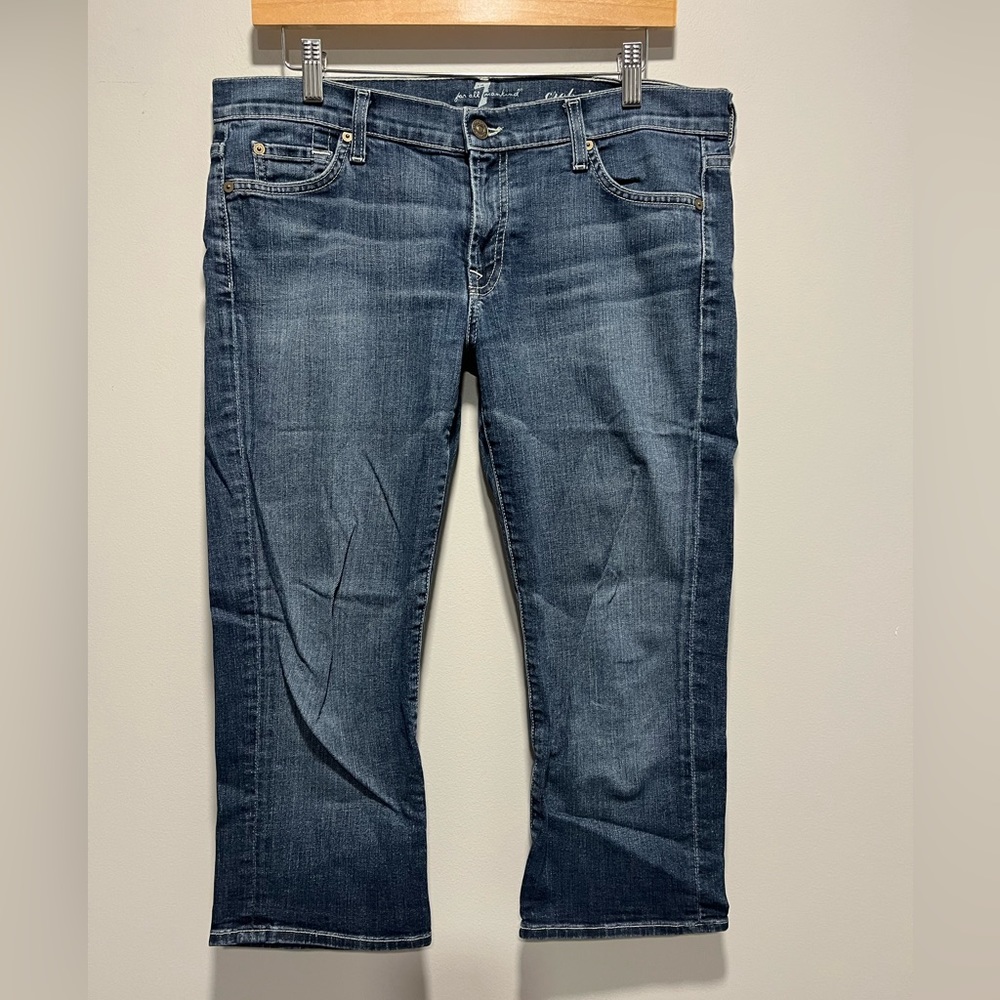 7 FOR ALL MANKIND CROP JOSEFINA SKINNY BOYFRIEND JEANS